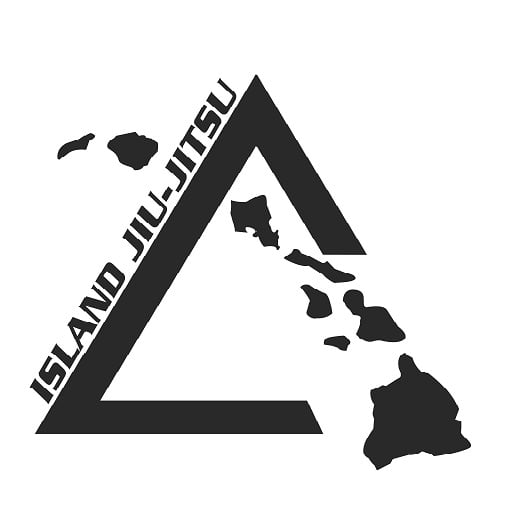 The Island Jiu-Jitsu logo: an outlined triangle with the Hawaiian islands inside and the words Island Jiu-Jitsu along one side